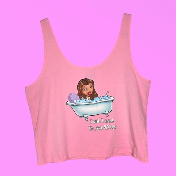 Cakeworthy x Bratz Pink So Busy Crop Tank Top Size 3XL - Picture 1 of 8